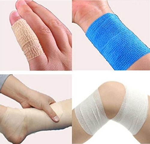 Zelfklevende Elastische Bandage Ehbo Medische Zorg Verpleging Gaas Tape Emergency Spier Band Knie Ondersteuning Pads Ehbo gereedschap