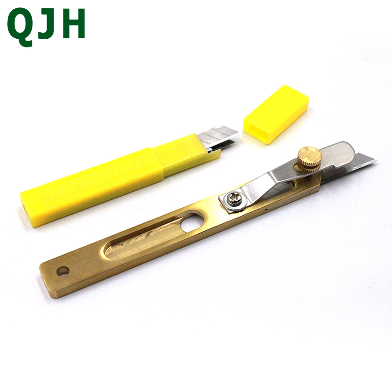 Cuchilla para cortar cuero, duradera, 1 Uds., DIY, herramientas de corte de cuero, cuchilla para manualidades, Cuchilla de recorte de cobre con hoja de cuero