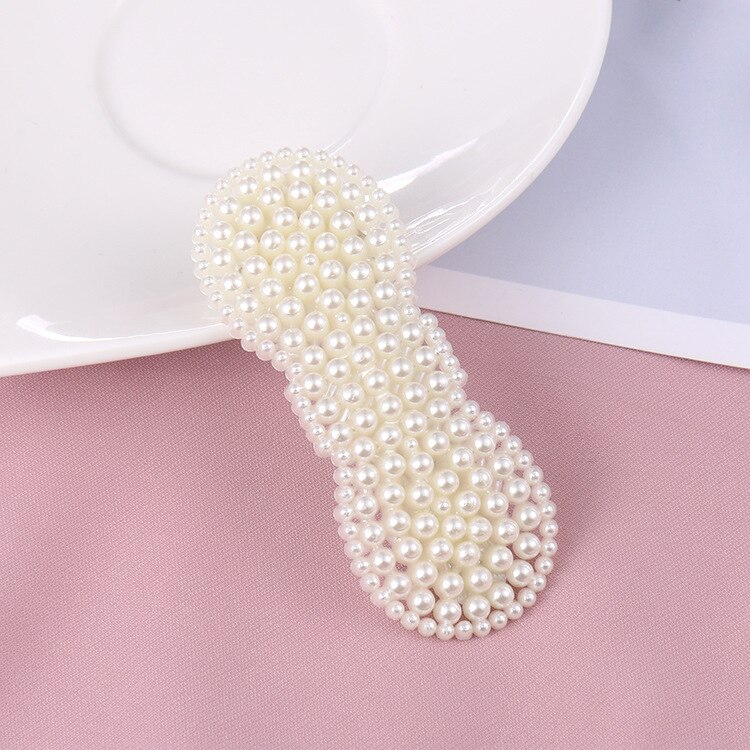 Clip de perla para el cabello para mujer, pasador de pelo con forma de corazón, horquilla de ajuste, , Accesorios para peinados,: big Bowknot