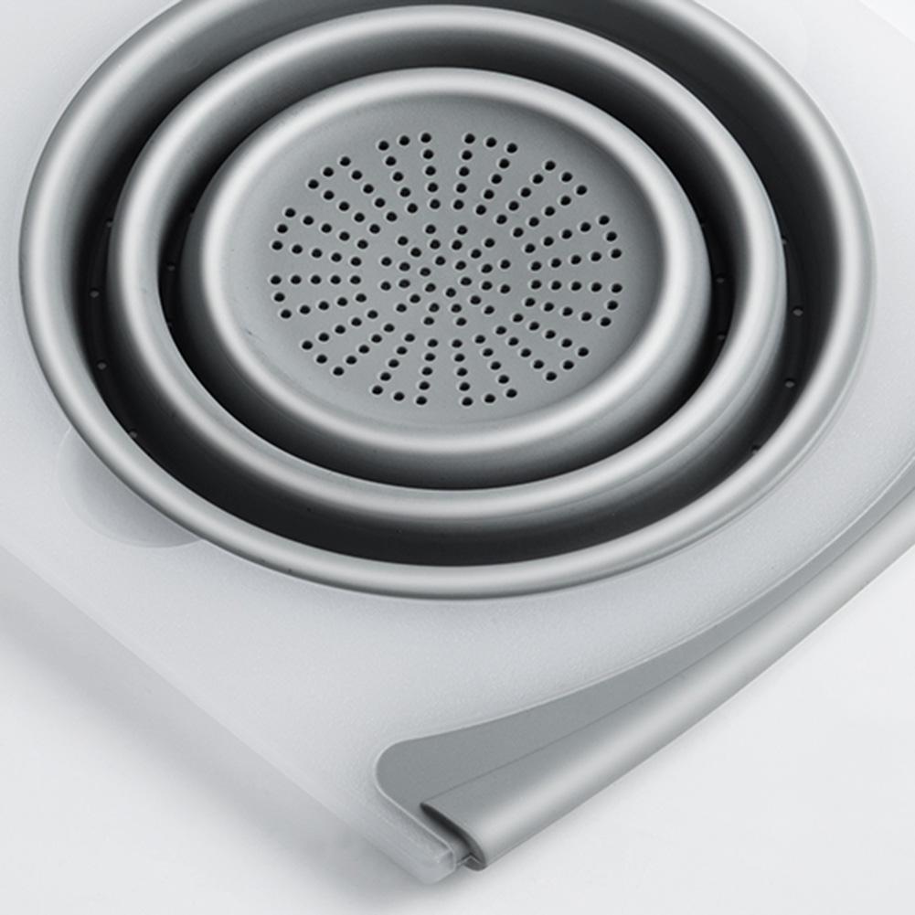 Køkken innovative multifunktionelle 3 in 1 skærebræt aftageligt foldbart afløbskurv vask skærebræt køkkenredskaber