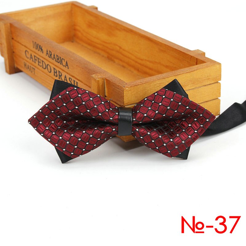 Corbatas de mariposa para hombre, pajarita de para , boda, niños y niñas, a cuadros, lazo rojo y negro, accesorios al por mayor: 37
