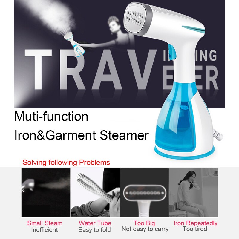Quick-Warmte Hand Kledingstuk Ijzeren Stoomboot Voor Kleding 1500W Krachtige 280Ml Draagbare Stof Stoomboot Reizen Home Stoom generator