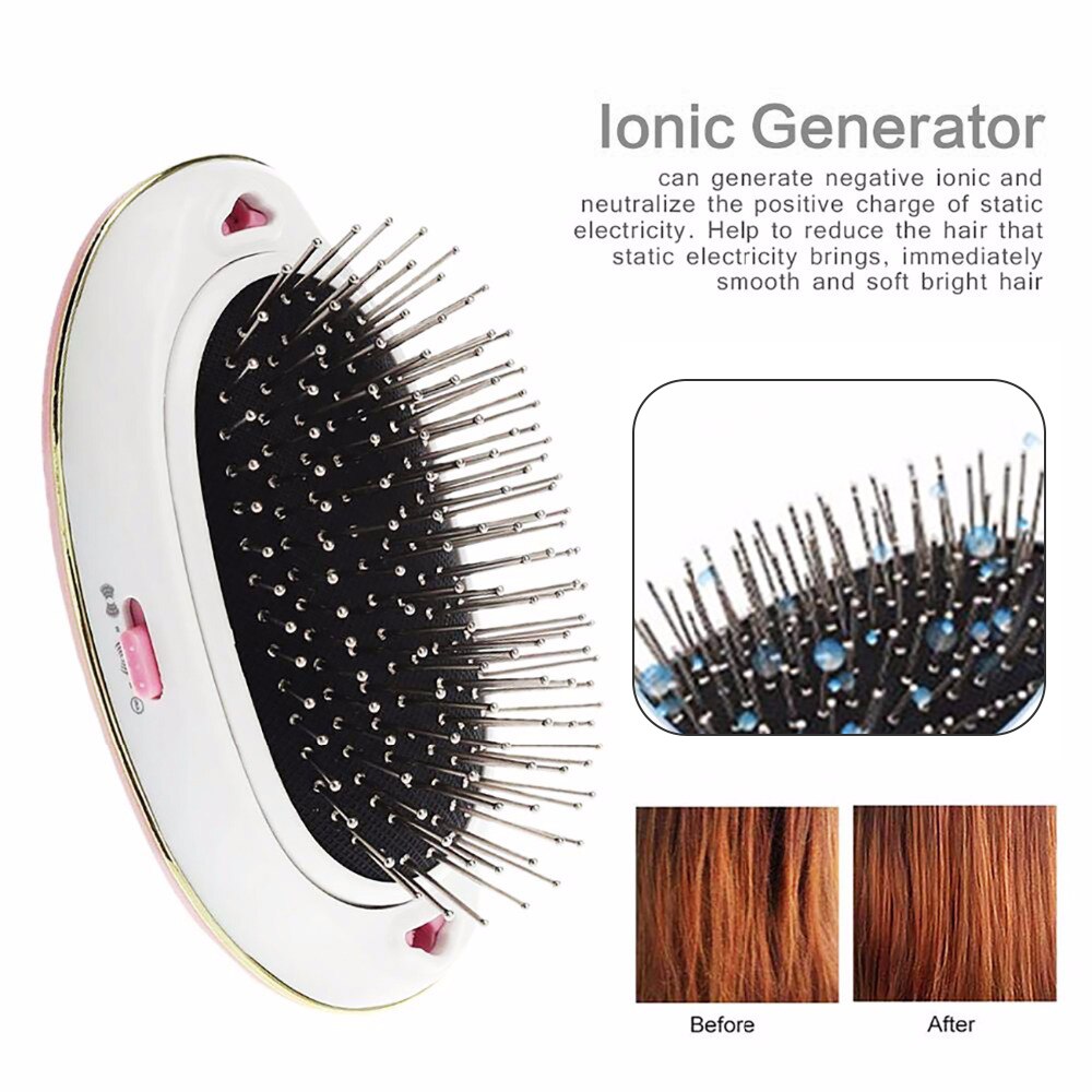 Peine masajeador para el cabello con vibración de iones negativos para niños y niñas, peine masajeador para el cabello cómodo y antiestático para viajes y niños, peines