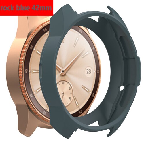 Gear S3 Frontier Case For Samsung Galaxy Watch 46mm band gear S3 Silicone Protect Cover Protective shell Watch Accessories: rock blue 42mm