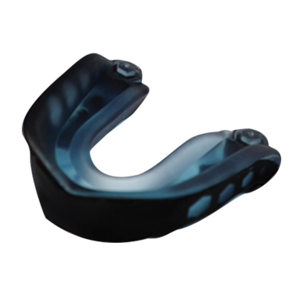 sport munn vakt praktisk sport seler tenner seler beskytter til boksing fotball hockey rugby sparring (svart + gjennomsiktig