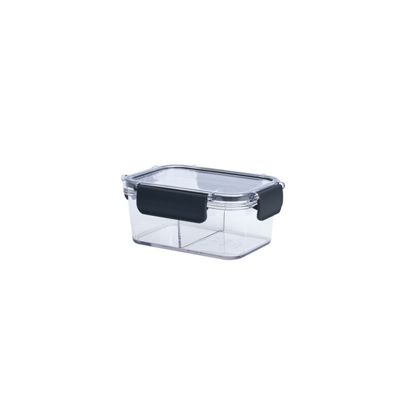 Lock Sealed Refrigerator Fresh-keeping Box Food Storage Cans Classification Storage Boxes Can Be Stacked with Sealed Cans: 2grid 450ML