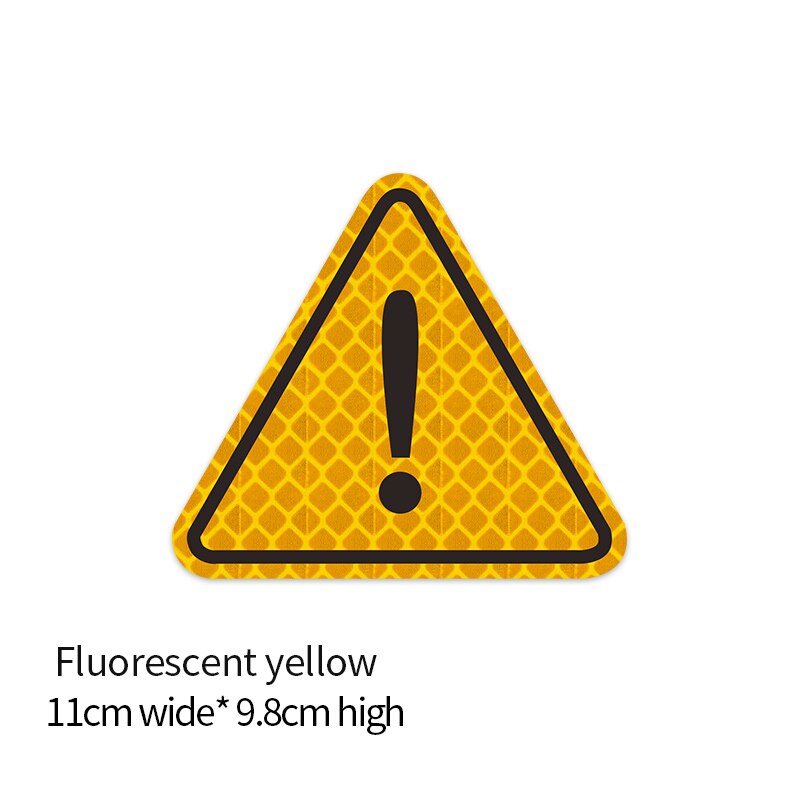 Night reflector Collision avoidance warning Glow stick Triangle sign For car motorcycle bicycle Children's backpack pram: Small yellow