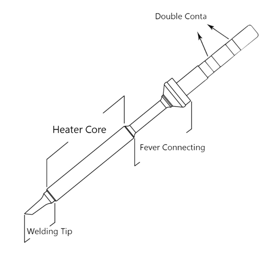 Portable TS100 Digital LCD Soldering Iron Headd Replacement Appropriative Soldering Solder Tip