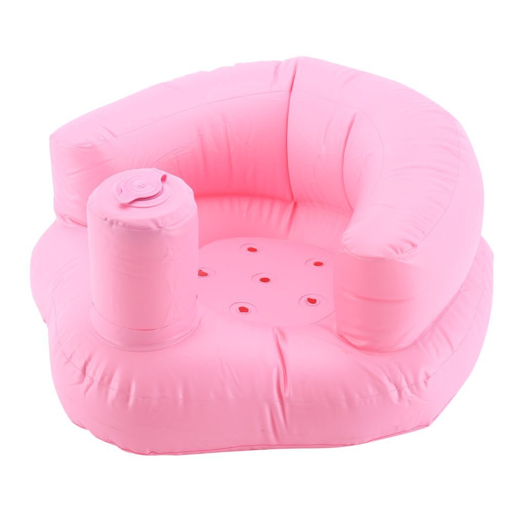 divertido inflable bebé chico niños sofá ampliado engrosado cómodo portátil bebé asiento de aprendizaje sofá silla: pink