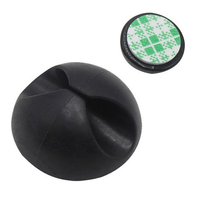 Kabelorganisatiesysteem Siliconen Usb Kabelhaspel Flexibele Kabel Management Clips Kabel Houder Voor Muis Hoofdtelefoon Oortelefoon: black-1clips