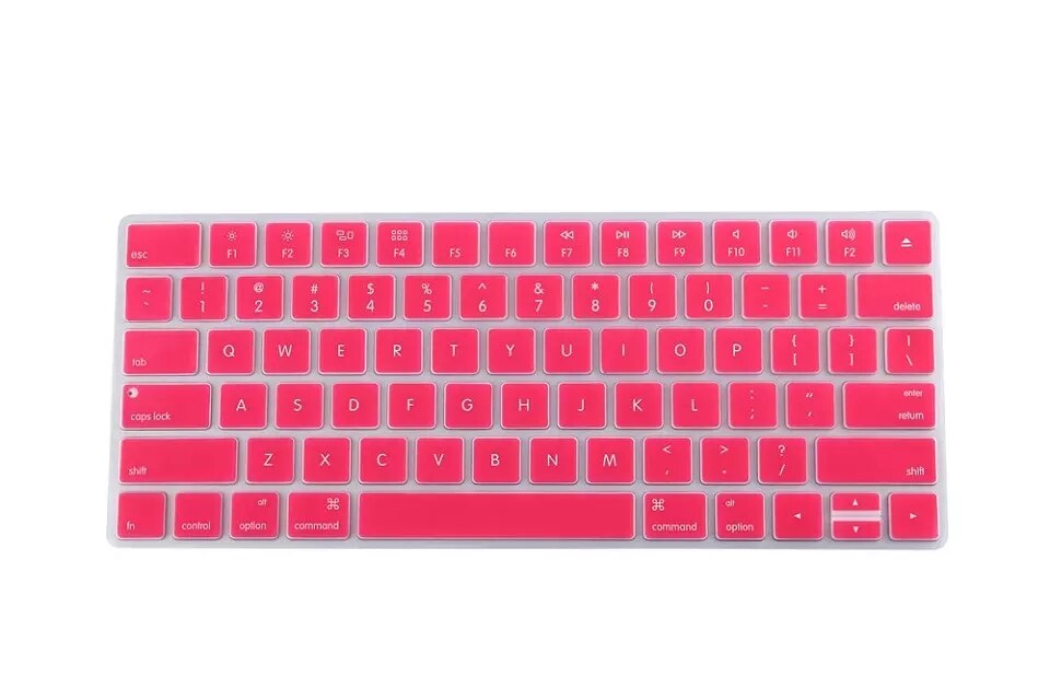For APPLE Magic Keyboard 2 Wireless Rechargeable US version Latest Model) Silicone Desktop PC Magic Keyboard Cover Skin: Pink