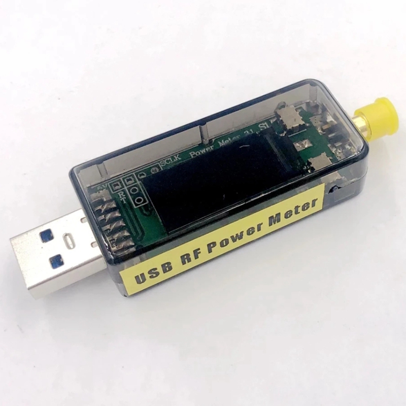 -USB RF Power Meter V3.0 100K To 10GHZ -55 To +30Dbm Prestored 9 Attenuation Curves 0.96Inch Color Display