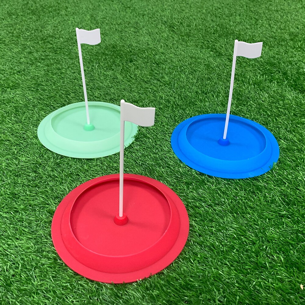 Indendørs golf putting green hul cup praksis med flag putter træner udendørs træningshjælpemidler forsyninger