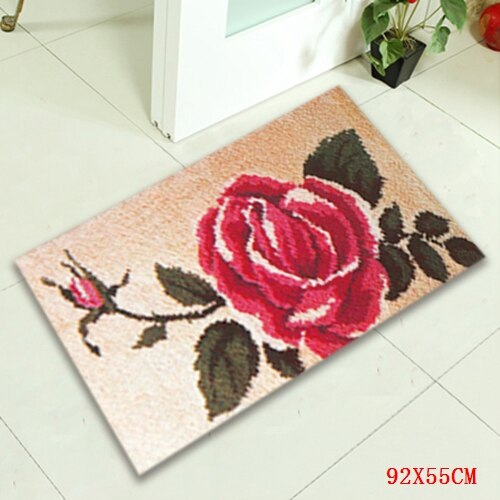 Chien Crochet tapis Kits bouton coussin animaux tapis faire soi-même bricolage Crochet Crochet tapis broderie Fomiran pour fleurs ensembles