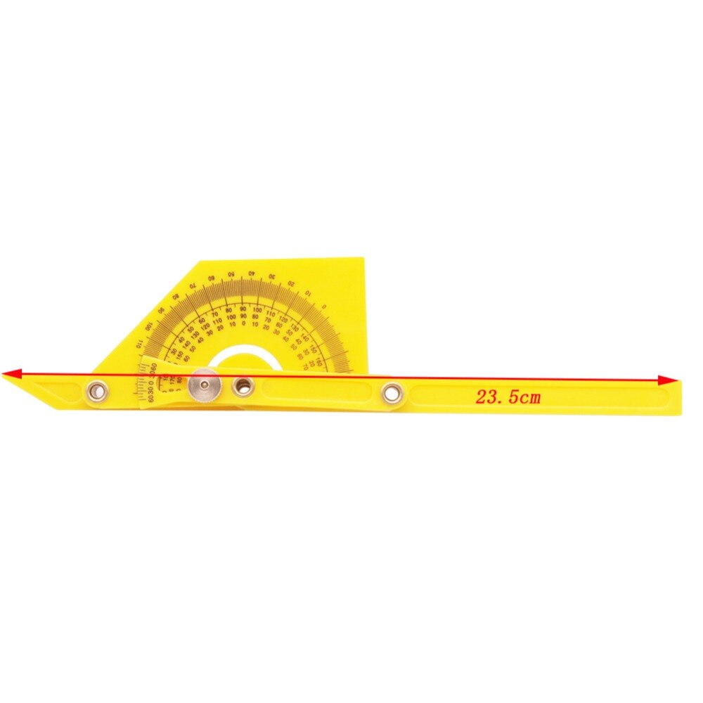 1 pcs Yellow Angle Ruler Angle Ruler 180 Degree Ruler Woodworking Ruler Foldable Easy To Carry Convenient For Angle Measurement