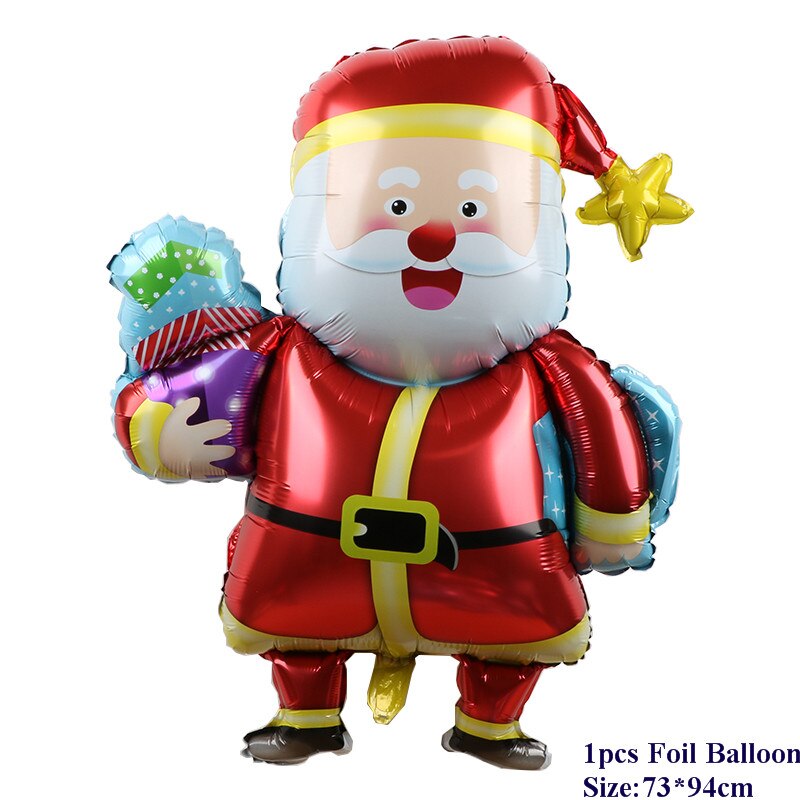 God jul ballonger jultomten snögubbe träd år jul ballonger fest dekoration ballonger: Stil 4