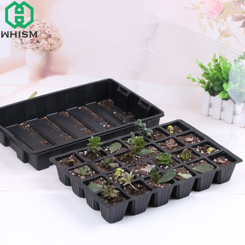3PCS 12/24Cells Growth Trays with Cover Mini Propagator Seedling Tray for Seed Starting Growing Plants Gardening Nursery Pots