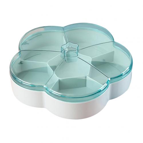 Doppel Versiegelt Getrocknete Obst Platte Hause Snack Platte Fach Wohnzimmer Typ Kreative Studie Kasten Melone Samen Platte Süssigkeit Kasten: Blau Single