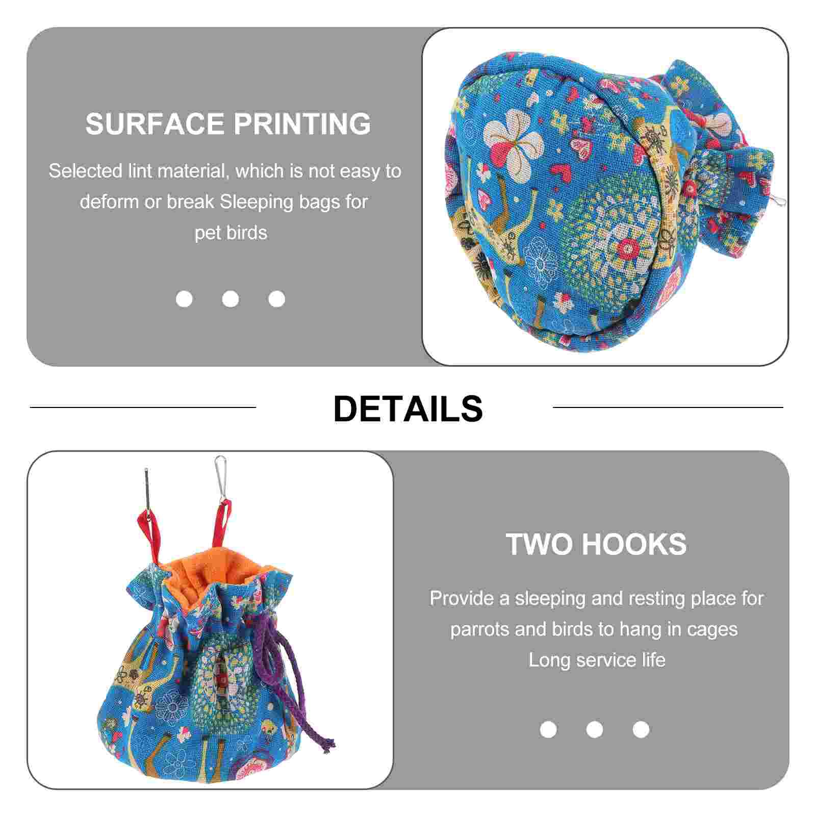 1PC Papagei Schlafsack Vogel KäFeige Winter Fussel Papagei Hängematte Papagei Schlafsack