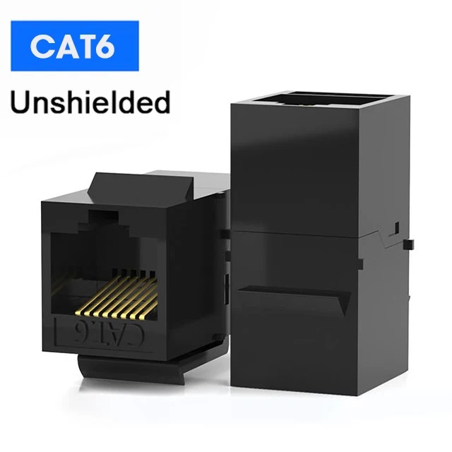 ZOERAX CAT7 CAT6A CAT6 Coupler RJ45 Keystone Shielded Coupler, Shielded Female to Female RJ45 Inline Coupler Keystone Jack: Red / 1.2m