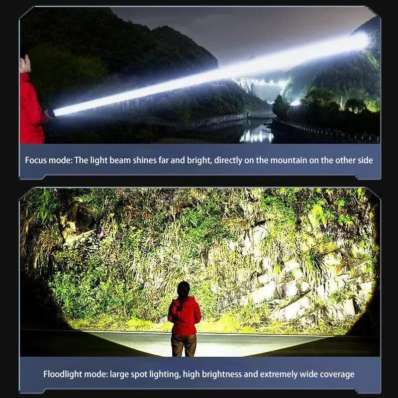 Xiaomi High Power LED Flashlight Rechargeable Flashlight With Side Light Super Bright Long Shot Outdoor Camping Hiking Emergency