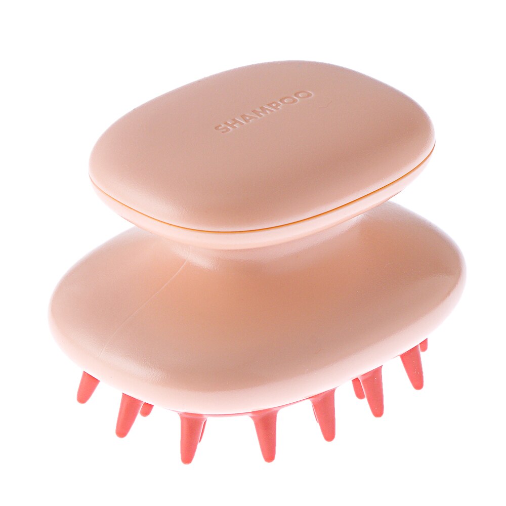 1Pc Siliconen Shampoo Massage Borstel Handheld Hoofd Body Hoofdhuid Haar Kam Wassen Douche Borstel Bad Spa Cleaning Borstels