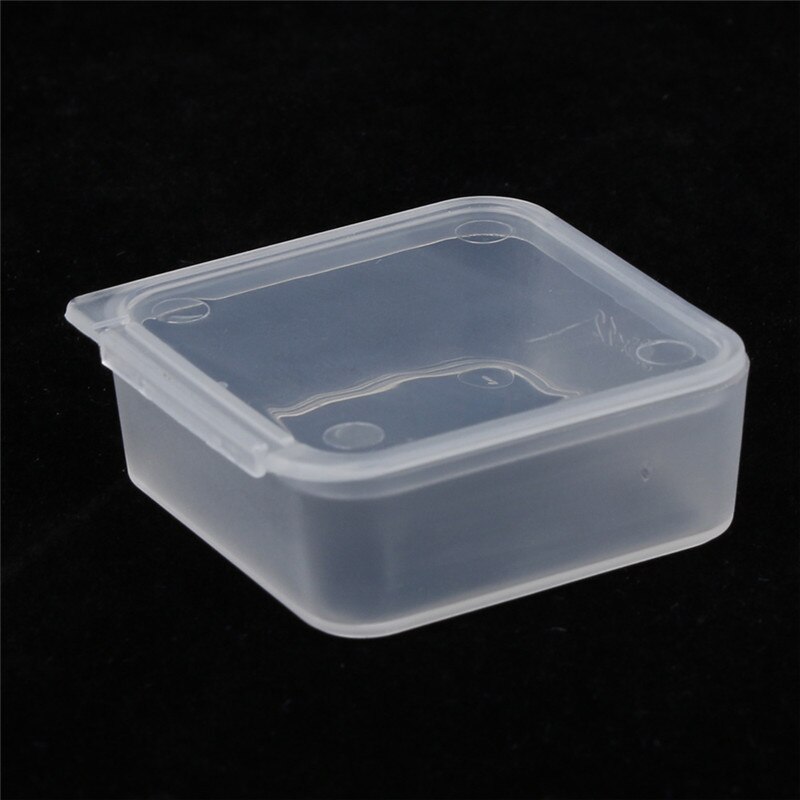 LINSBAYWU Kleine Vierkante Clear Plastic Sieraden Opbergdozen Kralen Ambachten Case Containers
