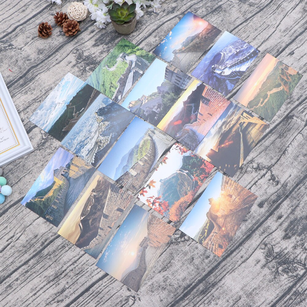 15Pcs Traditional Chinese Postcards The Great Wall Photography Series Postcard Cards Stationery: Default Title