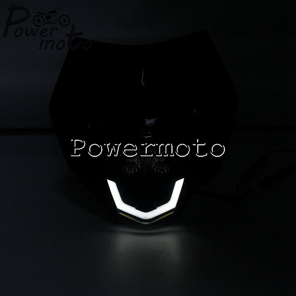 Enduro MX Dirt Bike Hi/Lo Beam Headlamp LED Headlight Mask For EXC EXC-F XC-W 250 300 350 450 500 690 SMC Enduro FREERIDE 250