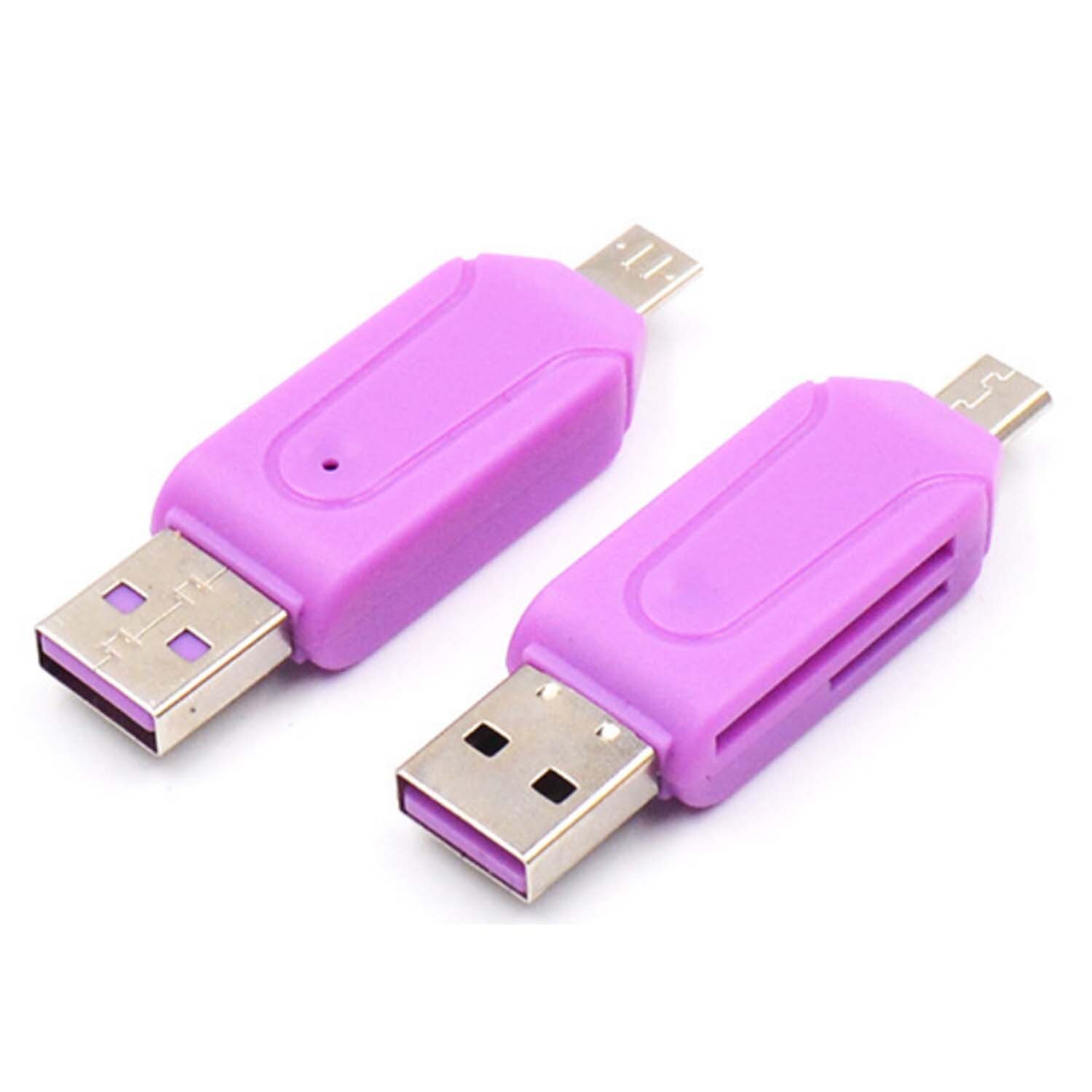 Micro USB 2.0 SD T-Flash MMC SD SDHC TF Memory Card Reader OTG Adapter for Phone PC Tablet