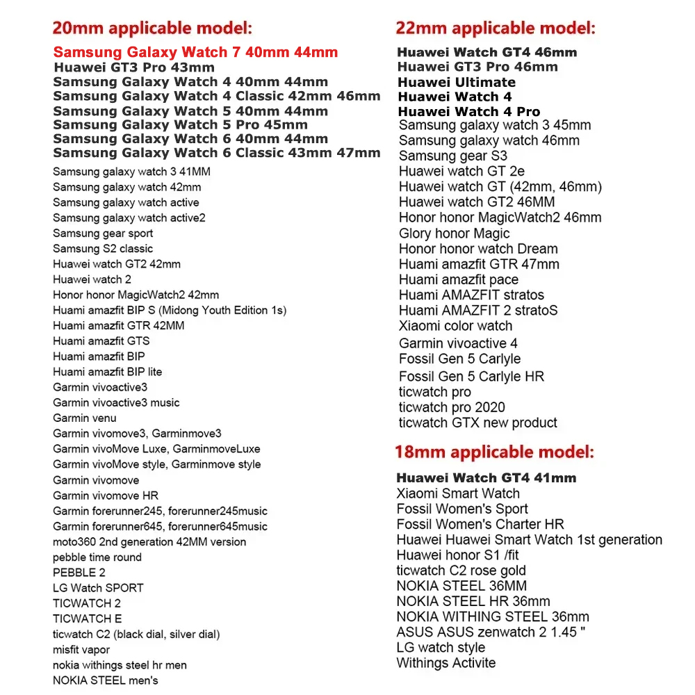 20Mm 22Mm Siliconen Band Voor Samsung Galaxy Watch 7 6 5 4 40/44Mm 6 Klassieke 47Mm 43Mm Band Gear S3 Armband Voor Huawei Gt4 3pro