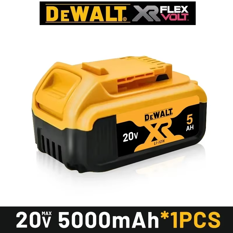 100% originele DEWALT batterij 20V, 6AH oplaadbare lithium-ion batterij DCB115DCB118,18V 20V, DCB1104 lader dewalt gereedschap batterij: Ivoor