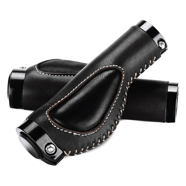 Bike Fiber Leather Grips Dead Fly Bike Grips Bike Accessories Bike Grips Brown Leather Anti-Slip Handlebar Covers: FROSTED