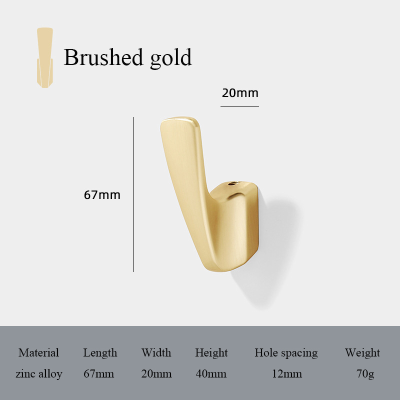 1 unidad Gancho dorado de lujo para colgar en la pared, gancho individual para ropa, dormitorio, bata, salón, abrigo, bata, soporte para Toalla de baño ganchos adhesivos de pared baño ganchos para colgar: Borgoña