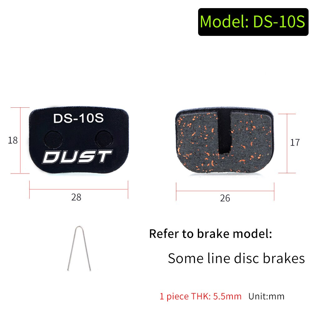 2 Pair MTB Mountain Bike Brake Pads for Shimano M445 355 395 Bicycle Parts Cycling Resin Organic Disc Road Brake Pad: DS-10S