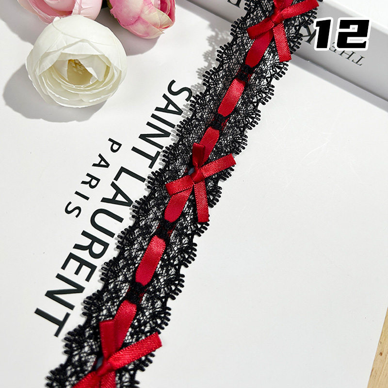 1m rosett plisserad spets handgjord gör-det-själv-dekoration babykläder kjol fåll kläder spets accessoarer gardiner heminredning accessoarer: Laserljus