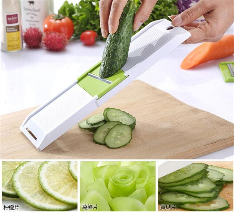 Handig Wortel Dunschiller Fruit Groente Slicer Cutter Met 3 Blade Raspen Keuken Gadget Komkommer Wortel Dunschiller
