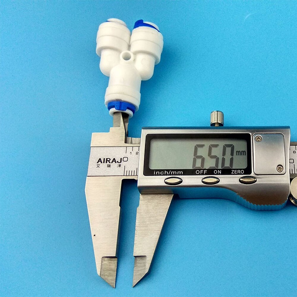 Tubo de 3 vías Y tipo OD de 1/4 ", conexión rápida, sistema de ósmosis inversa por presión de agua para conector, accesorio de tubo de agua 1 unidad,