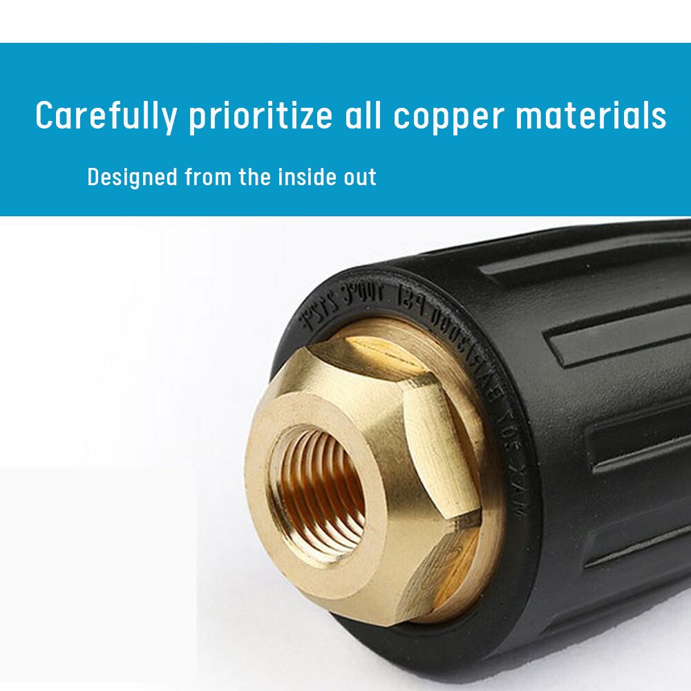 360 Degree Rotating Dirt Blaster Turbo Nozzle with 1/4"Quick Release Plug Connector for High Pressure Washer Car Cleaner Machine