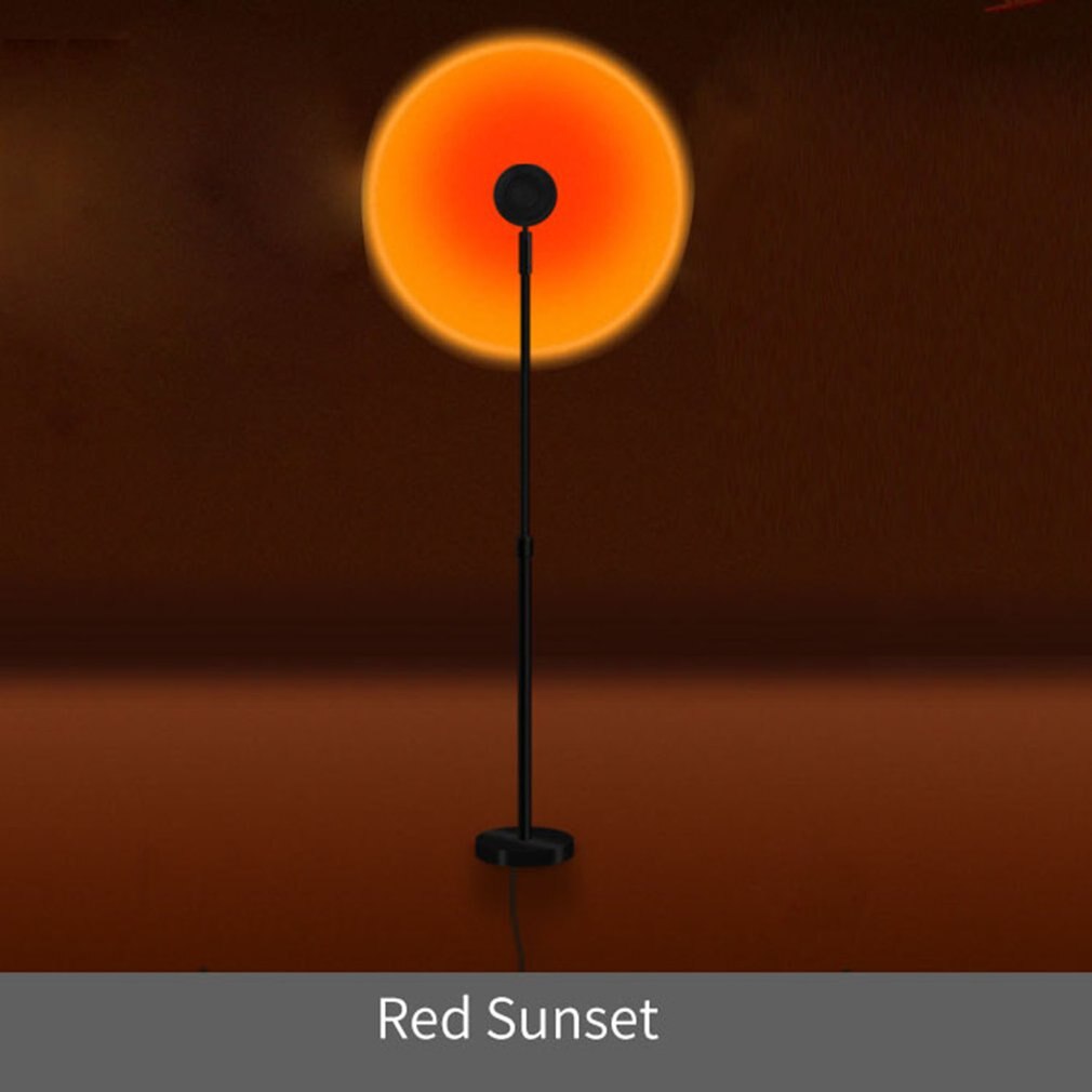 Sunset Projector Lamp Rainbow Atmosphere Led Night Light for Home Bedroom Background Wall Decor Video Photpgraphy Shooting Lamp: Red Sunset