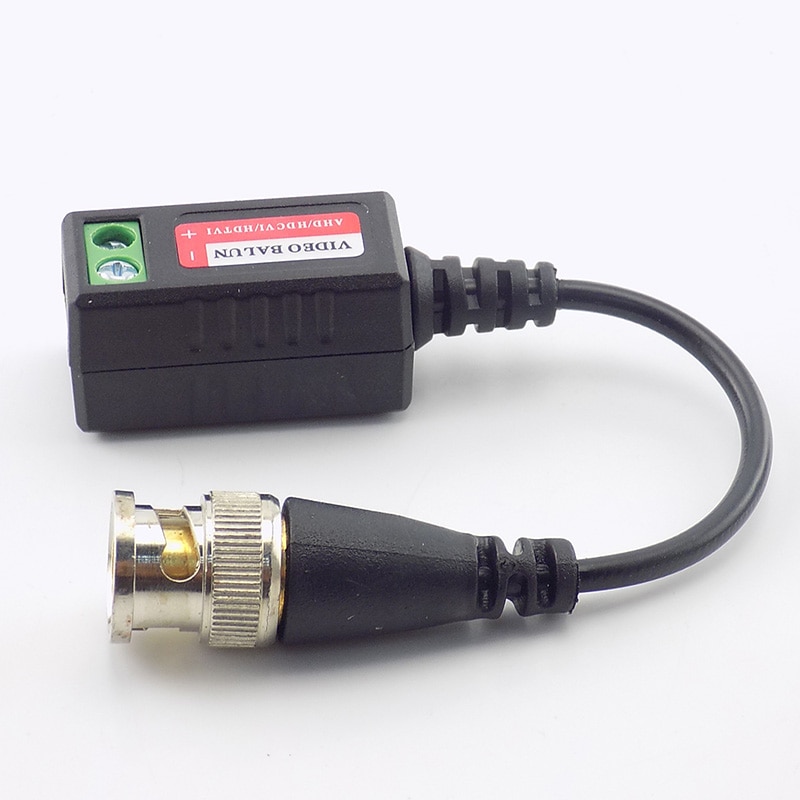 10 stk 20 stk 3000ft afstand utp abs plast cctv kamera video balun stik passiv transceivere bnc han kabel kat 5 adapter