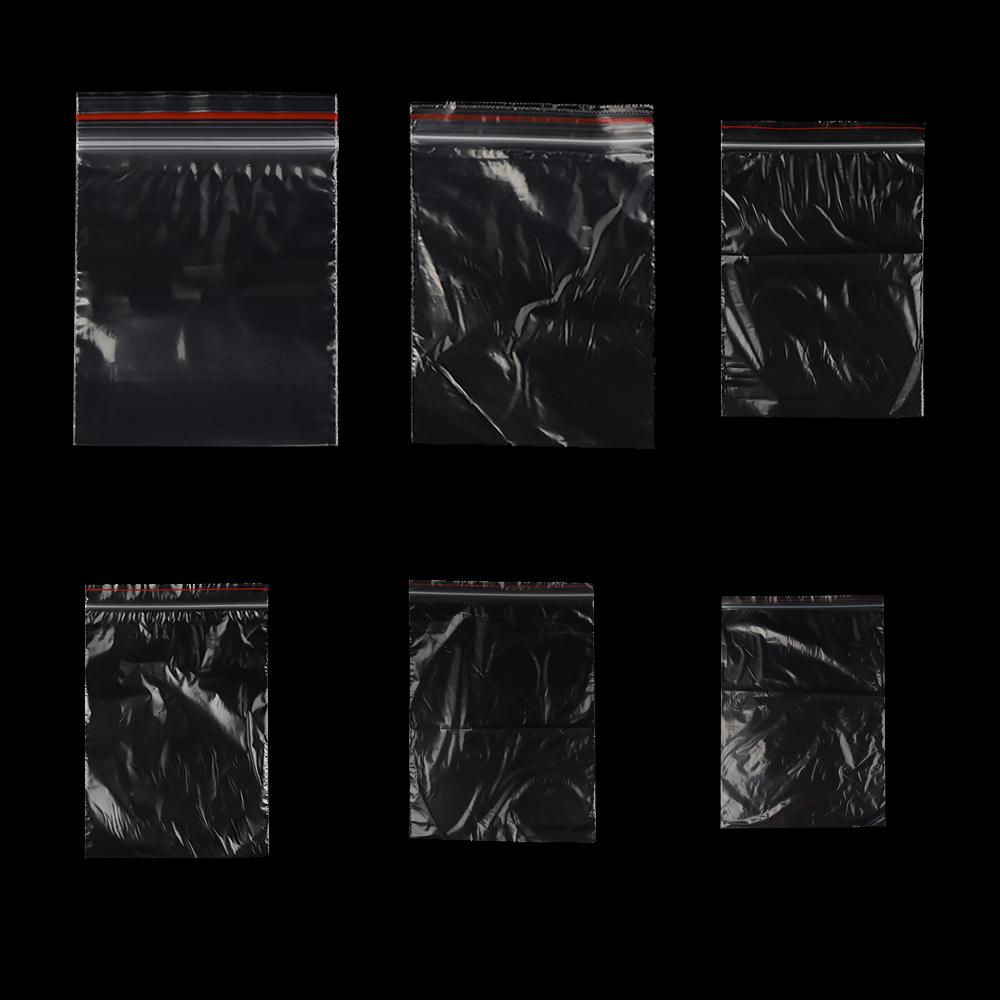 Små plastpåsar med dragkedja, återförslutningsbara genomskinliga påsar, vakuumpåsar för matförvaring, genomskinliga påsar, dragkedja i plast, 100- pack