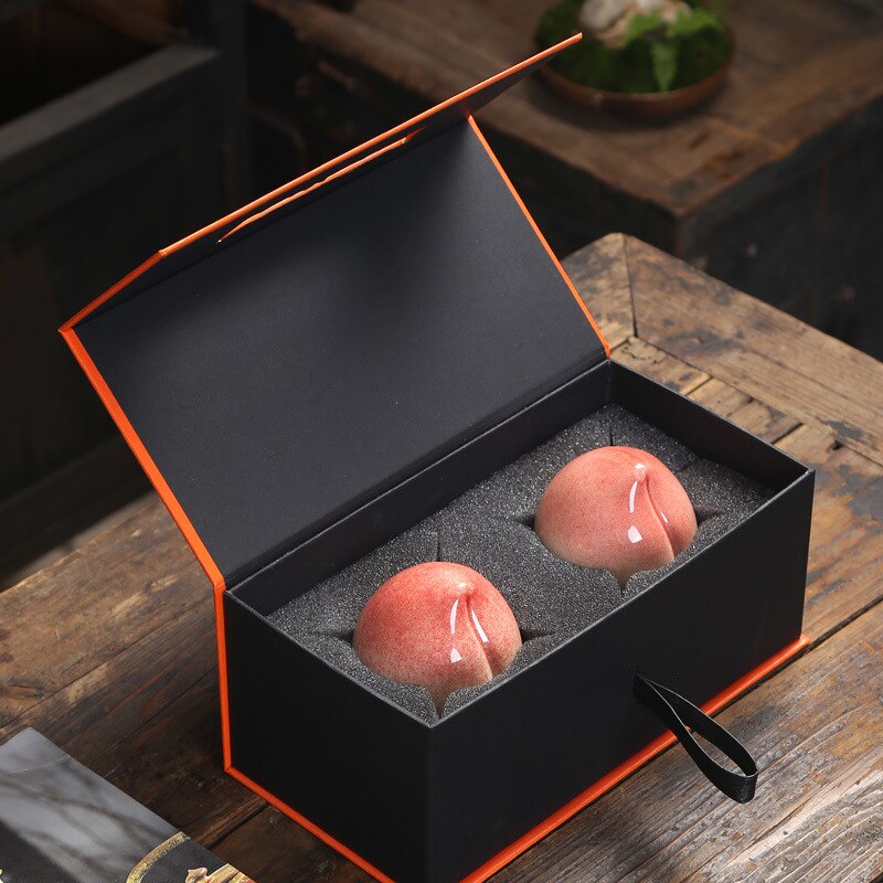 Kreatywny prezent brzoskwiniowy słoik z uszczelką robić przechowywania herbaty herbata nosiciel kijów golfowych ceramiczne dekoracje robić domu porcelana herbata akcesoria robić herbaty