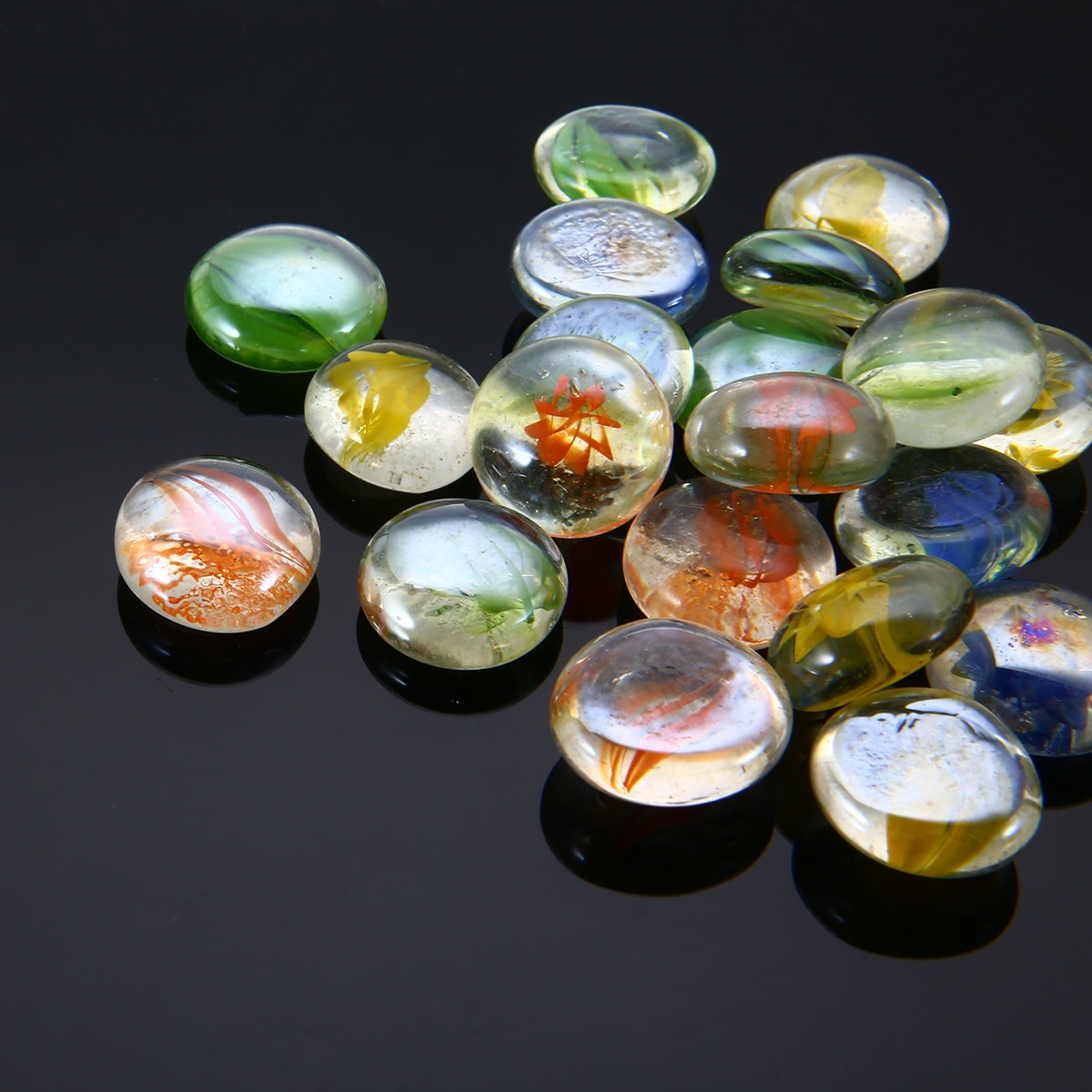 Mixed Color Glass Beads - 100g Set - 16-19mm Mo... – Grandado