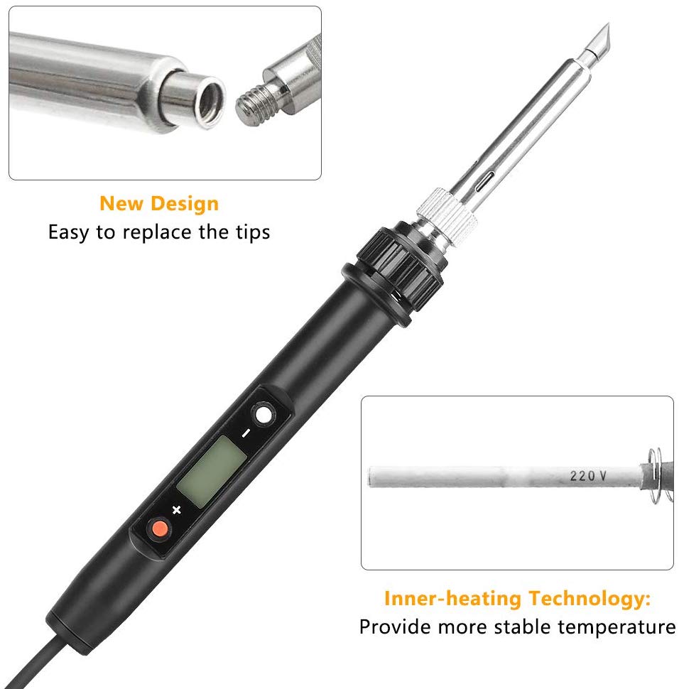 60W Soldering Iron Toolbox 110V /220V Adjustable Temperature Welding Kit Soldering Board Set Repair Tool