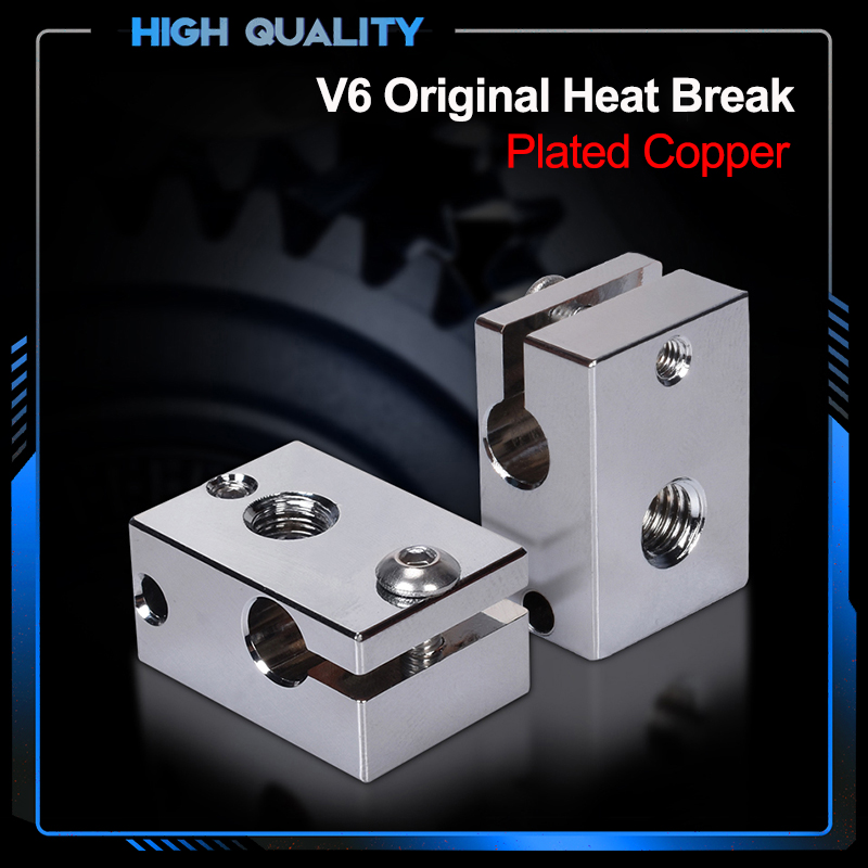 V6 Plated Copper Heater Block Original For E3d V6 J-head Hotend 3D Printer Parts Heat Block for Sensor DDB Extruder Titan