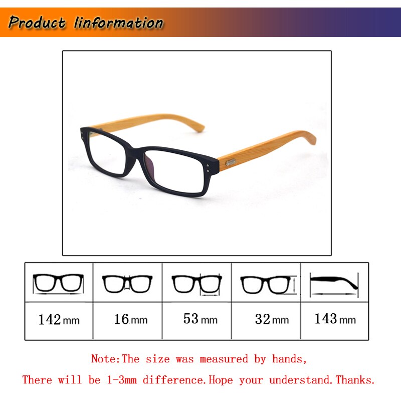 Vintage Bamboo Wooden Legs Rivets transparent glasses Women Men Myopia Presbyopia Optical Prescription Glasses Frame L3