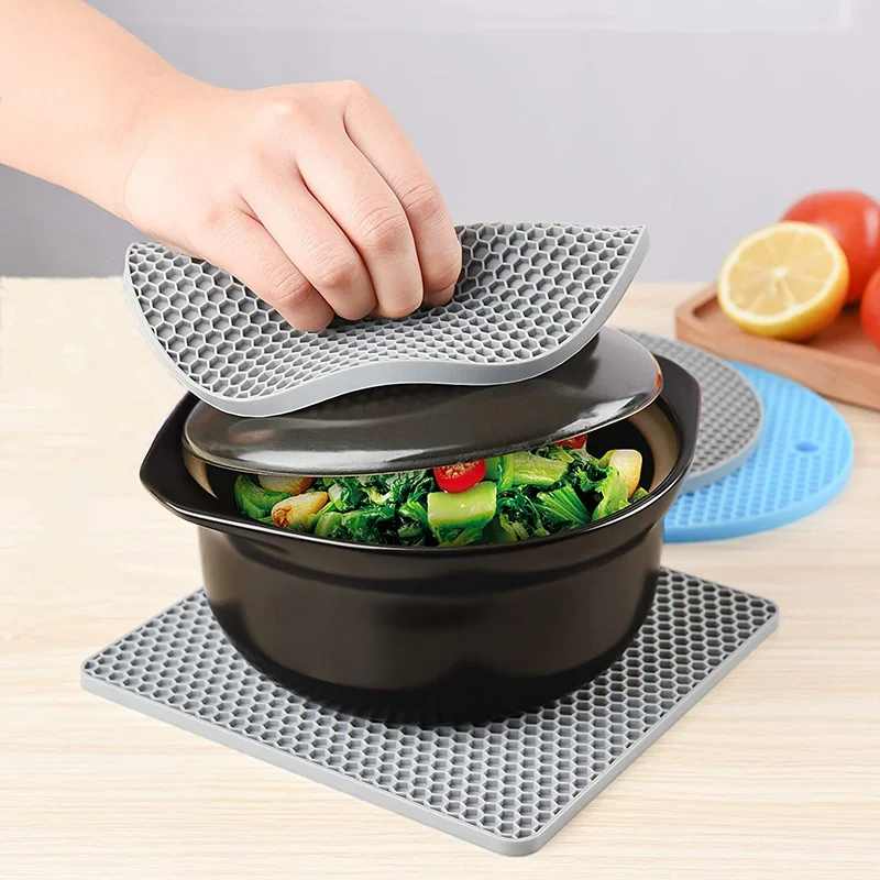 Küchentöpfe, hitzebeständige Matte, Mehrzweck-Küchensachen, rutschfeste Unterlage, Topflappen, Untersetzer, Matten für heiße Pfannen, Untersetzer-Teller-Sets