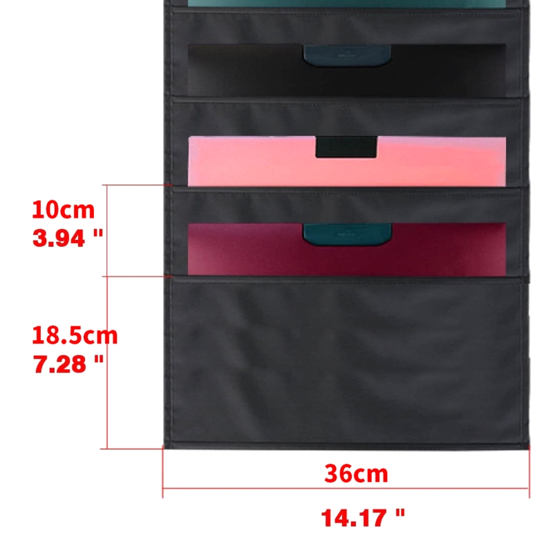 Durable Organization Pocket Wall Hanging File Organizer Folder for Office School Large Capacity Storage Bag 10 Pockets