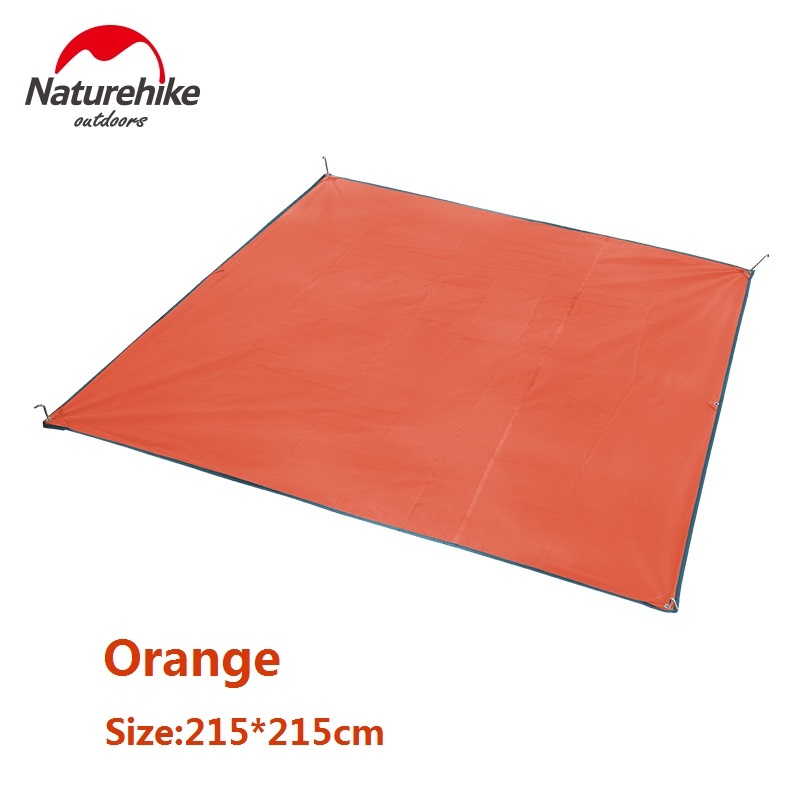 Naturehike 2-4 Person Cover Cloth Awning Picnic Mat Tent Outdoor Camping Mat Picnic Velarium For 3-4 Person Hiking Camping Tavel: Orange 4 person
